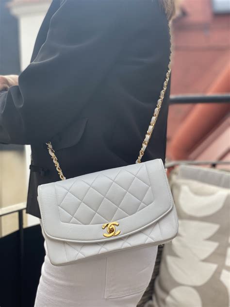 chanel diana bag white|chanel diana bag beige.